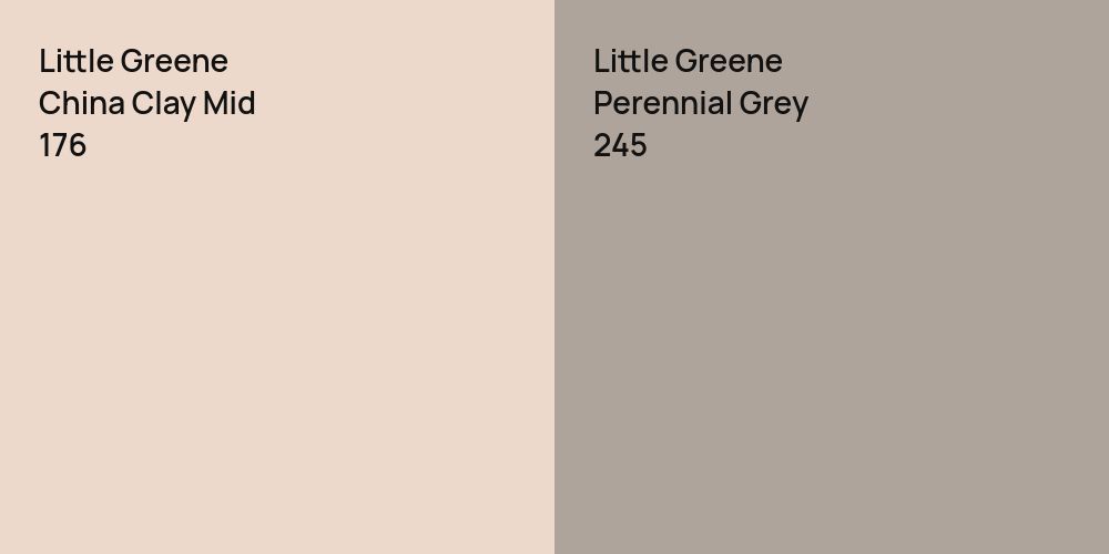 Little Greene China Clay Mid vs. Little Greene Perennial Grey