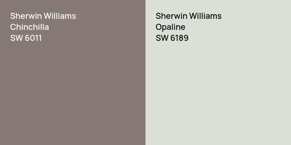 Sherwin Williams Chinchilla vs. Sherwin Williams Opaline