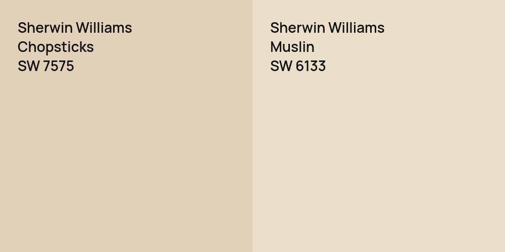 Sherwin Williams Chopsticks vs. Sherwin Williams Muslin