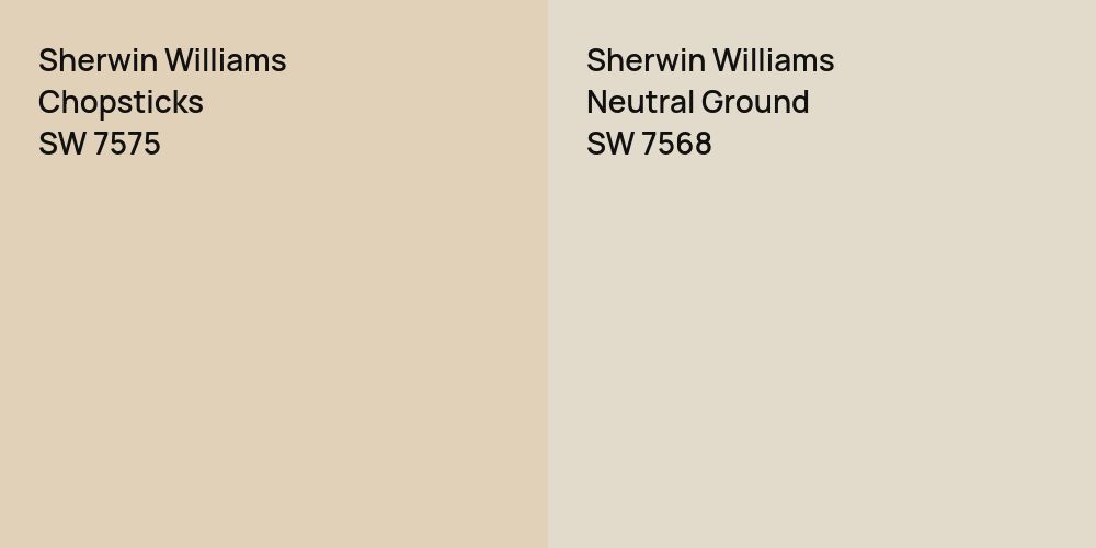 Sherwin Williams Chopsticks vs. Sherwin Williams Neutral Ground