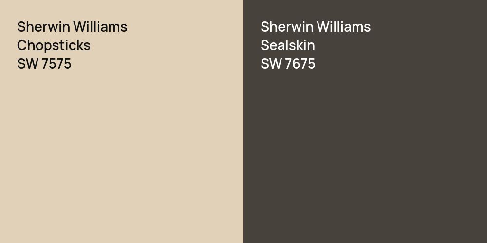 Sherwin Williams Chopsticks vs. Sherwin Williams Sealskin