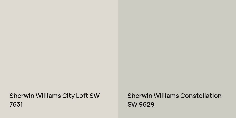 Sherwin Williams City Loft vs. Sherwin Williams Constellation