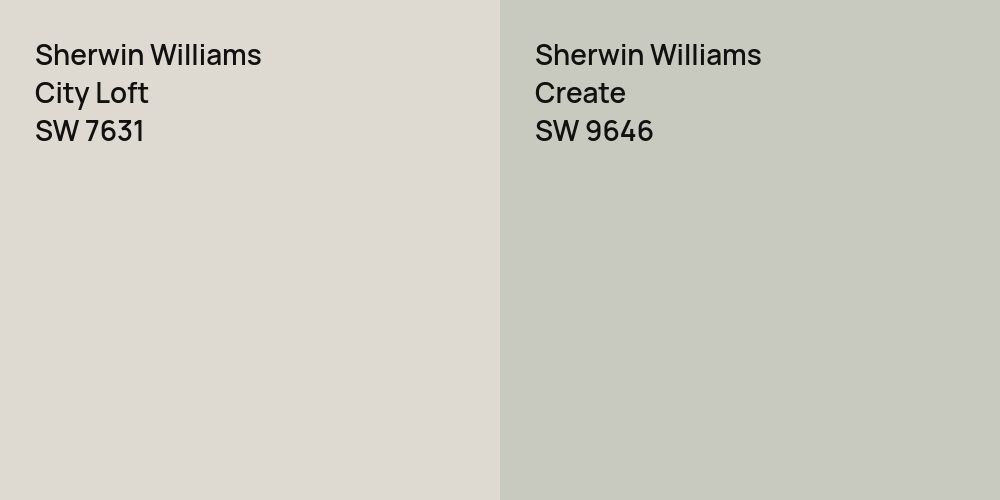 Sherwin Williams City Loft vs. Sherwin Williams Create