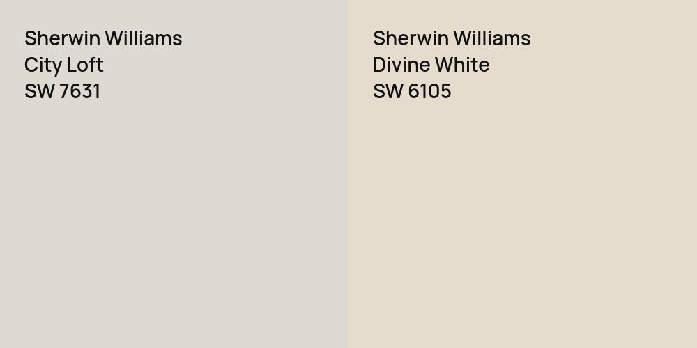 Sherwin Williams City Loft vs. Sherwin Williams Divine White