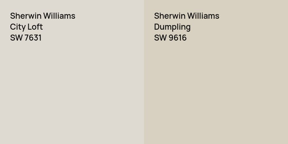 Sherwin Williams City Loft vs. Sherwin Williams Dumpling