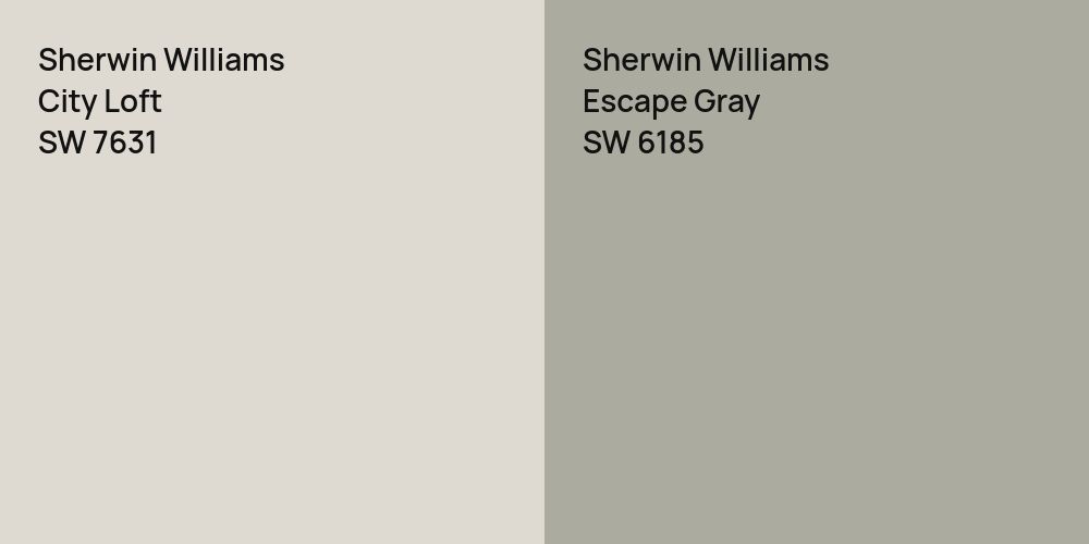 Sherwin Williams City Loft vs. Sherwin Williams Escape Gray