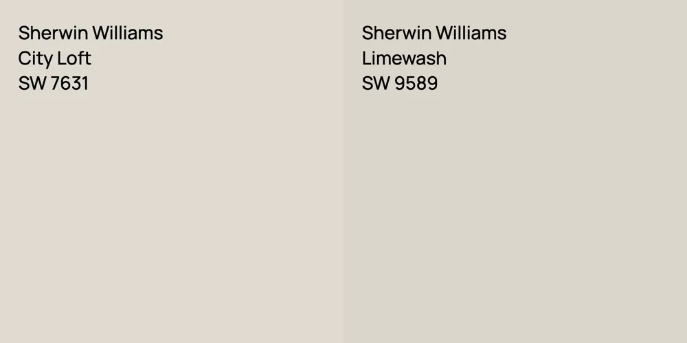 Sherwin Williams City Loft vs. Sherwin Williams Limewash