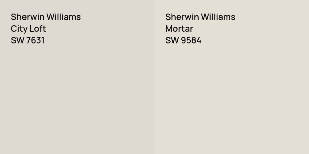 Sherwin Williams City Loft vs. Sherwin Williams Mortar