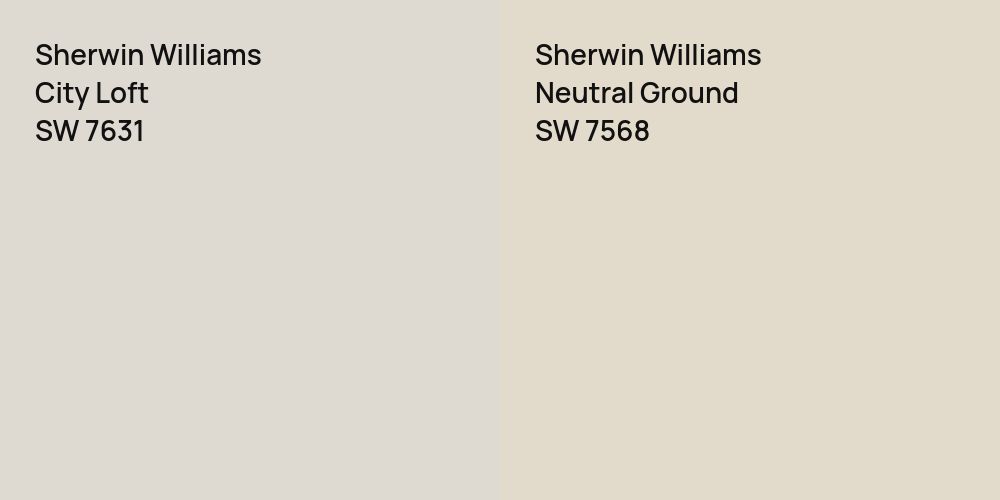 Sherwin Williams City Loft vs. Sherwin Williams Neutral Ground