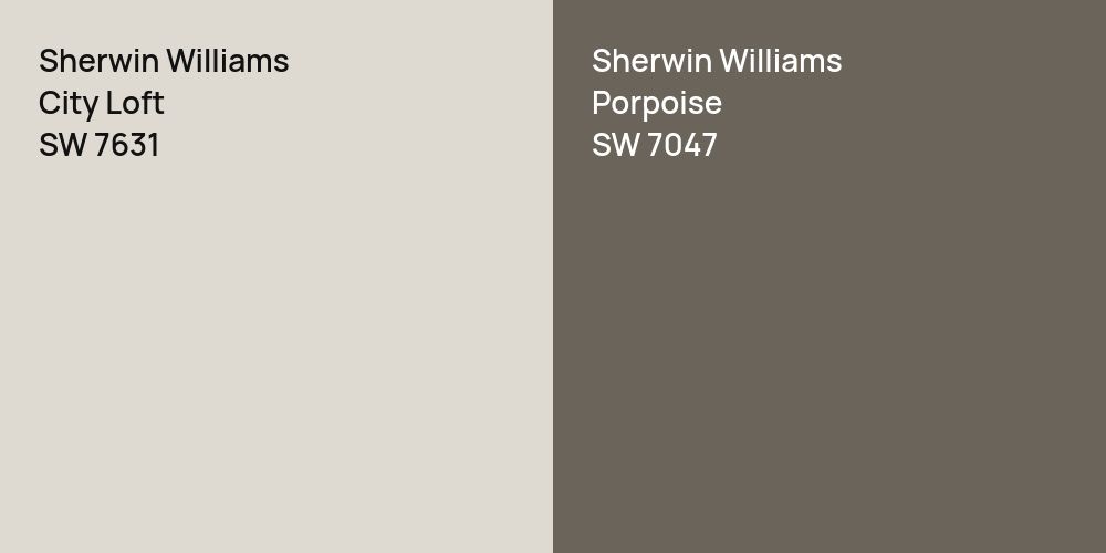 Sherwin Williams City Loft vs. Sherwin Williams Porpoise