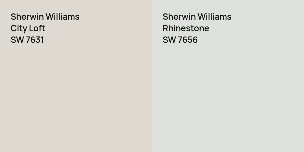 Sherwin Williams City Loft vs. Sherwin Williams Rhinestone