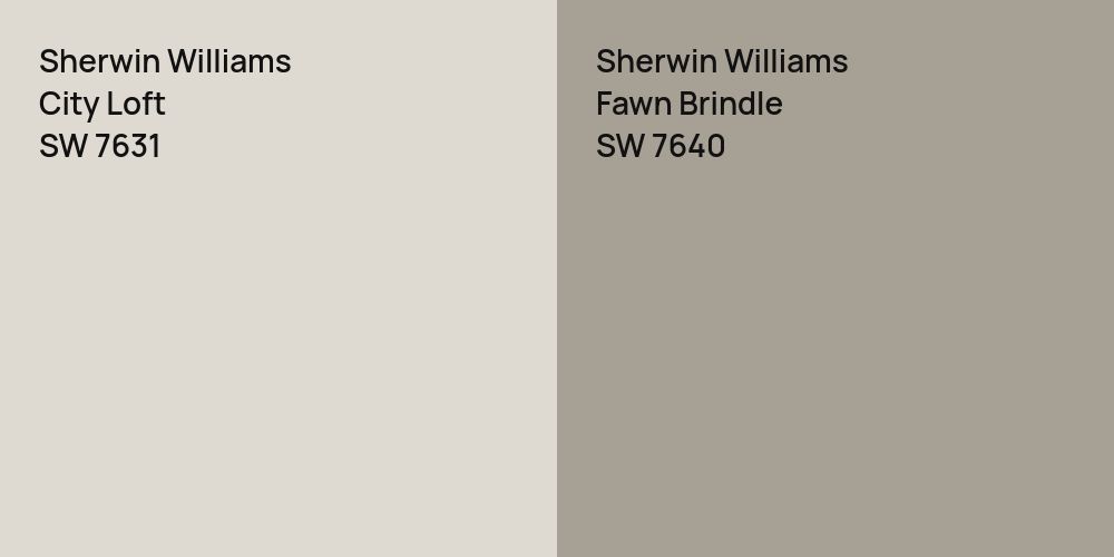 Sherwin Williams City Loft vs. Sherwin Williams Fawn Brindle