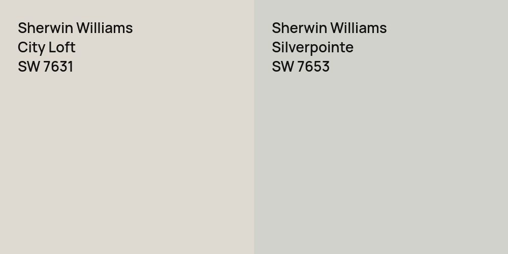 Sherwin Williams City Loft vs. Sherwin Williams Silverpointe