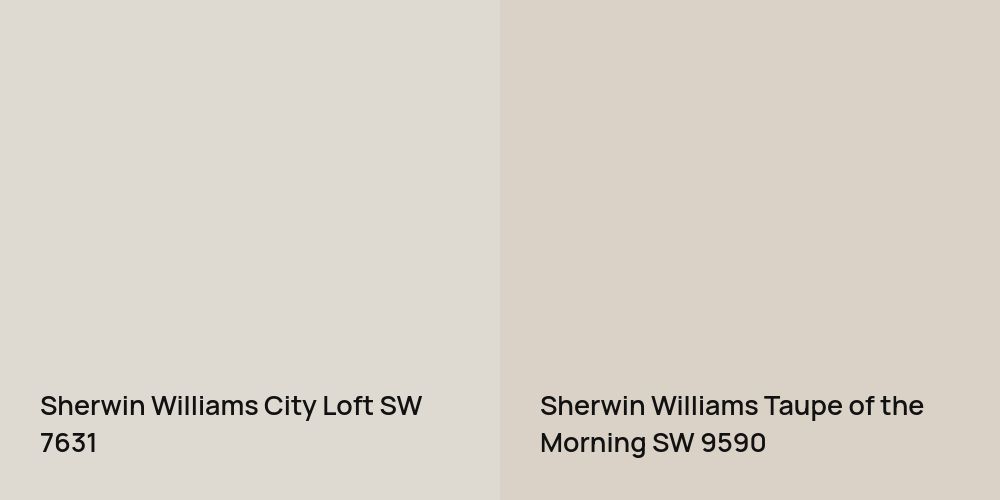 Sherwin Williams City Loft vs. Sherwin Williams Taupe of the Morning