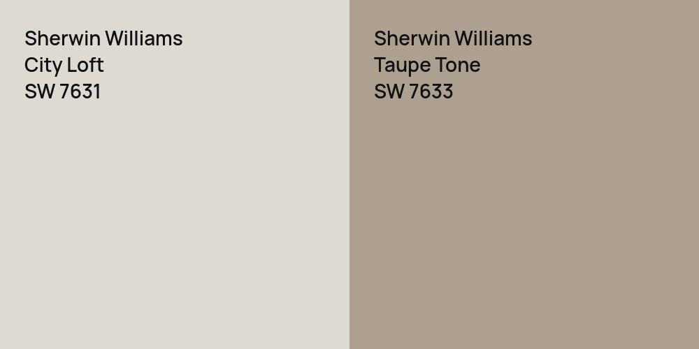 Sherwin Williams City Loft vs. Sherwin Williams Taupe Tone