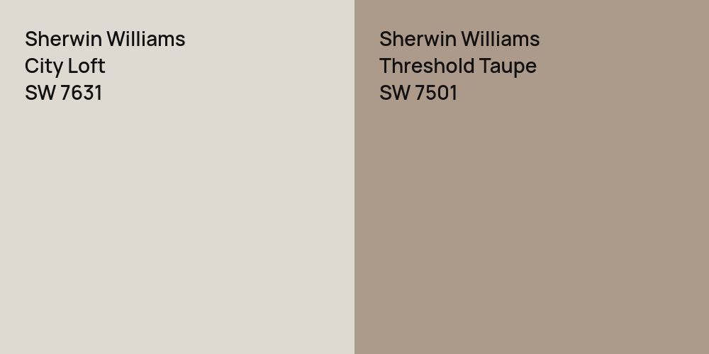 Sherwin Williams City Loft vs. Sherwin Williams Threshold Taupe