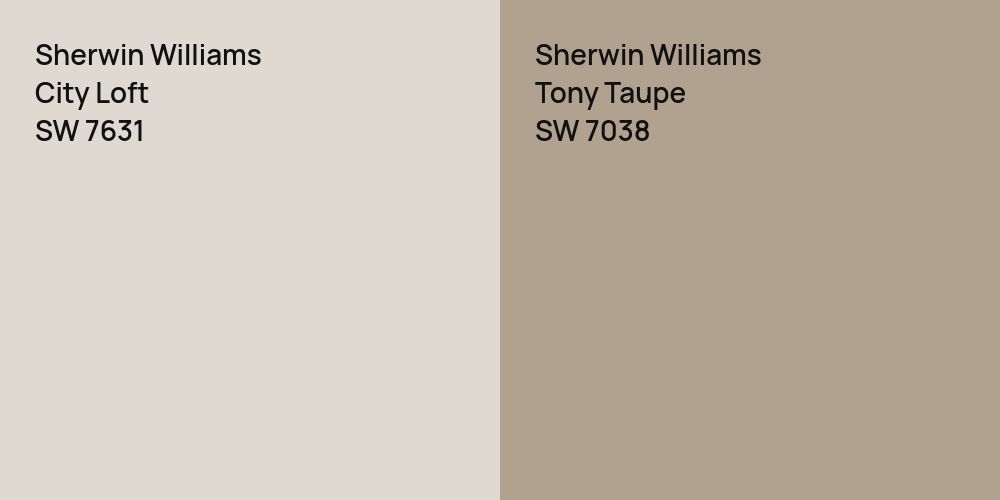 Sherwin Williams City Loft vs. Sherwin Williams Tony Taupe