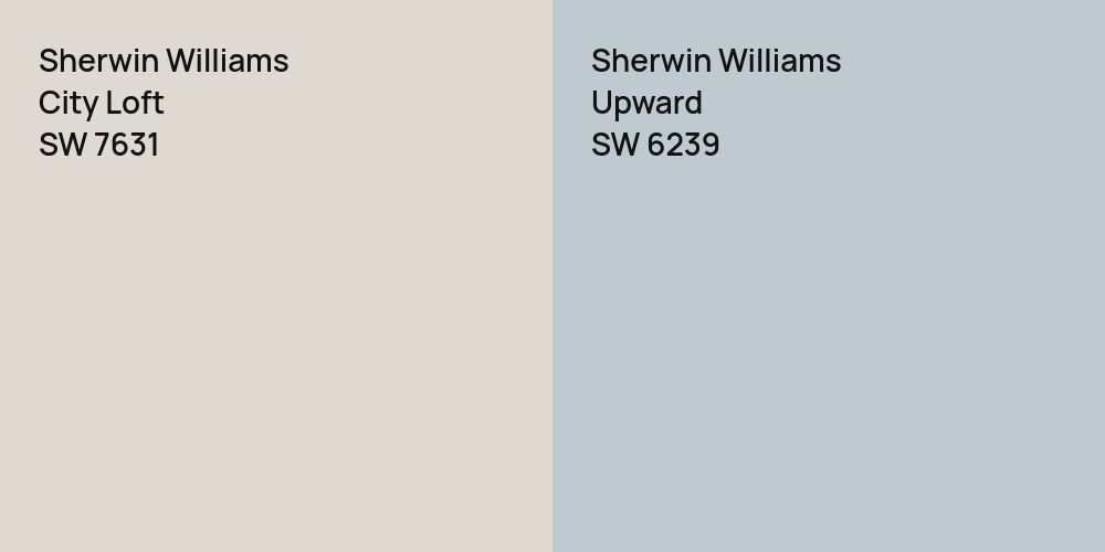 Sherwin Williams City Loft vs. Sherwin Williams Upward