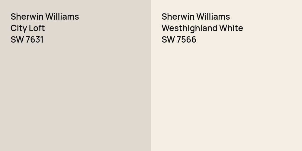 Sherwin Williams City Loft vs. Sherwin Williams Westhighland White