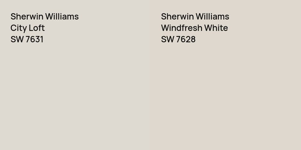 Sherwin Williams City Loft vs. Sherwin Williams Windfresh White