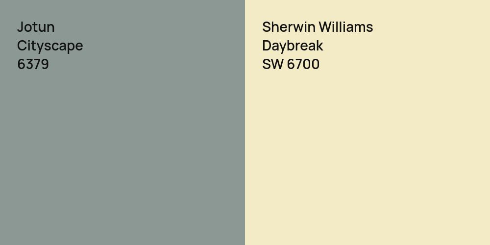 Jotun Cityscape vs. Sherwin Williams Daybreak