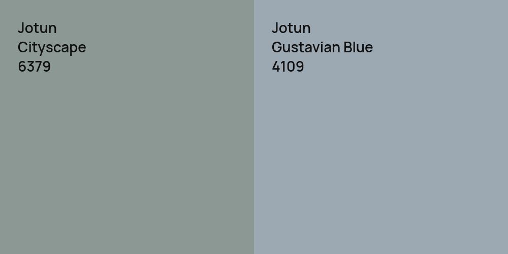 Jotun Cityscape vs. Jotun Gustavian Blue