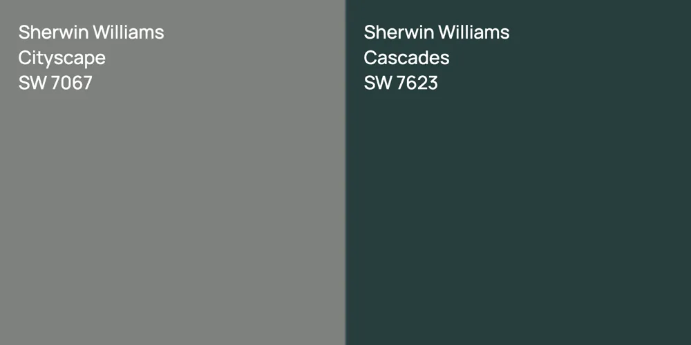 Sherwin Williams Cityscape vs. Sherwin Williams Cascades