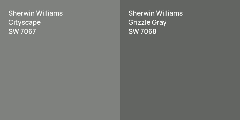 Sherwin Williams Cityscape vs. Sherwin Williams Grizzle Gray