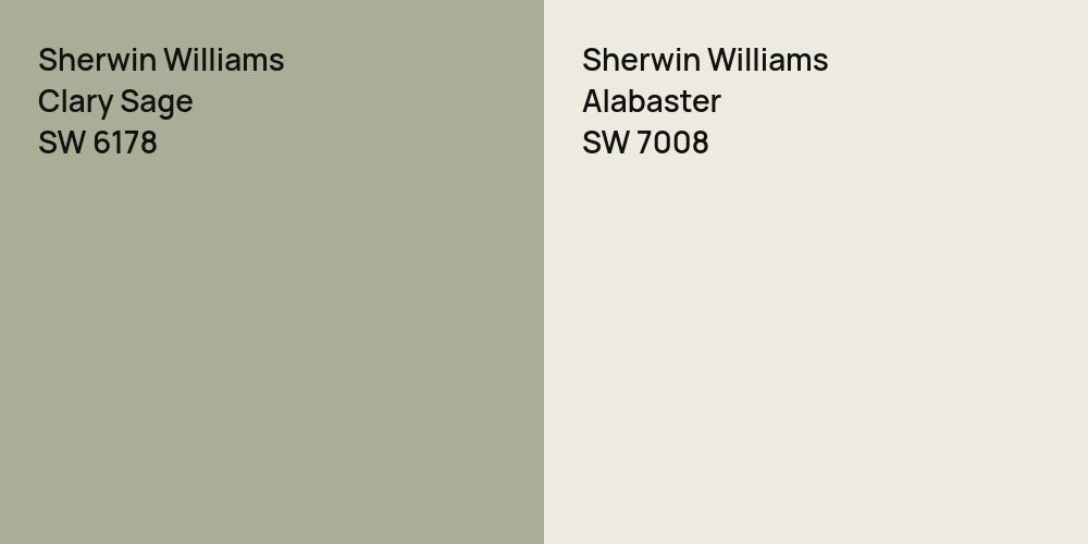 Sherwin Williams Clary Sage vs. Sherwin Williams Alabaster