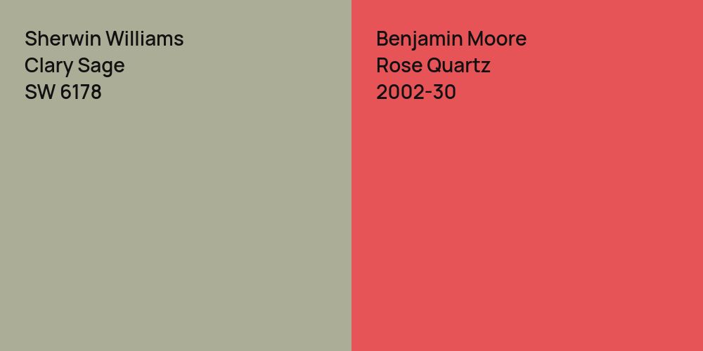 Sherwin Williams Clary Sage vs. Benjamin Moore Rose Quartz