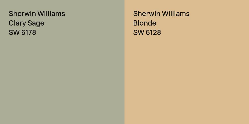 Sherwin Williams Clary Sage vs. Sherwin Williams Blonde