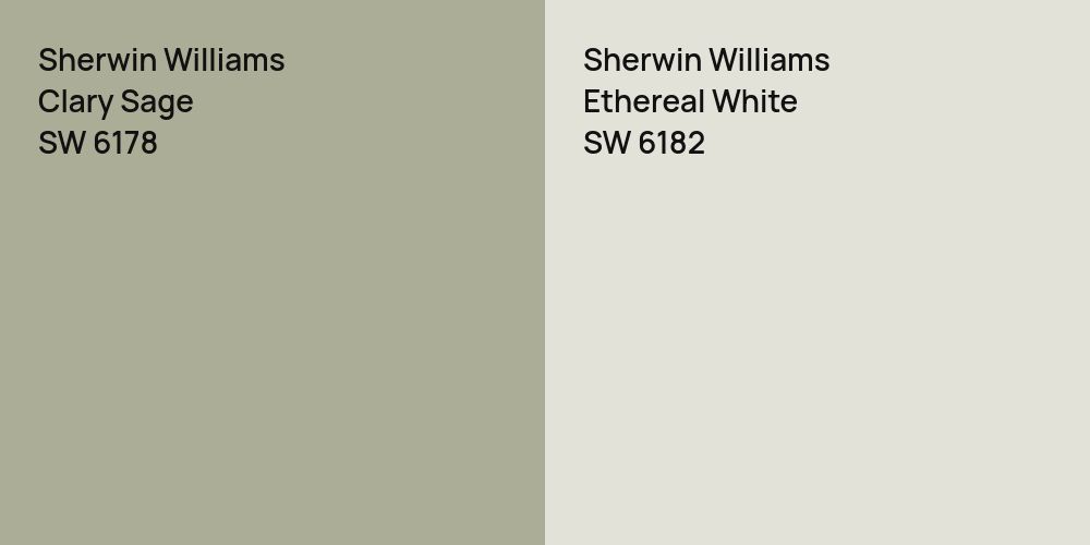 Sherwin Williams Clary Sage vs. Sherwin Williams Ethereal White