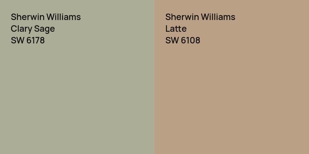 Sherwin Williams Clary Sage vs. Sherwin Williams Latte