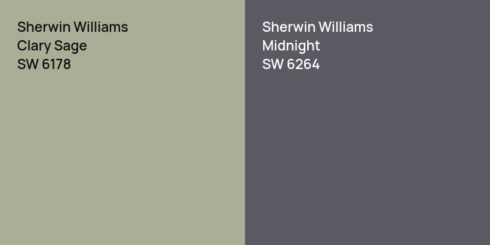 Sherwin Williams Clary Sage vs. Sherwin Williams Midnight