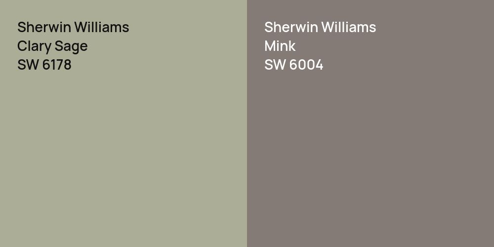 Sherwin Williams Clary Sage vs. Sherwin Williams Mink