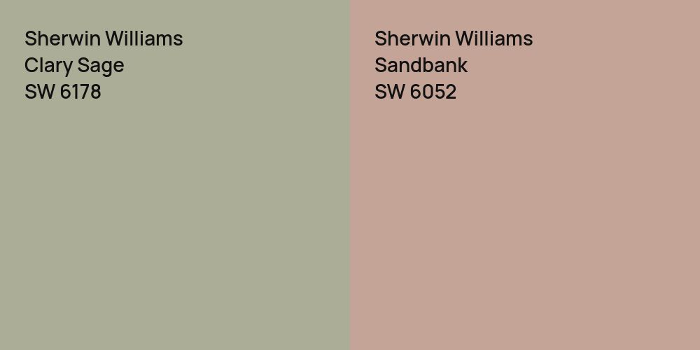 Sherwin Williams Clary Sage vs. Sherwin Williams Sandbank