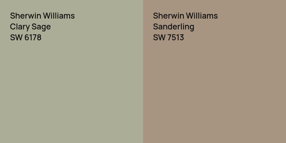 Sherwin Williams Clary Sage vs. Sherwin Williams Sanderling