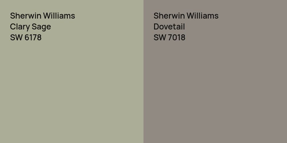 Sherwin Williams Clary Sage vs. Sherwin Williams Dovetail