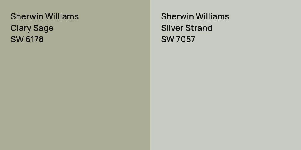 Sherwin Williams Clary Sage vs. Sherwin Williams Silver Strand