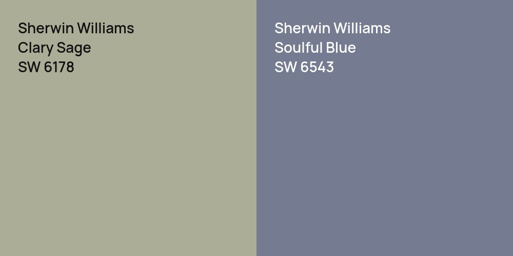 Sherwin Williams Clary Sage vs. Sherwin Williams Soulful Blue