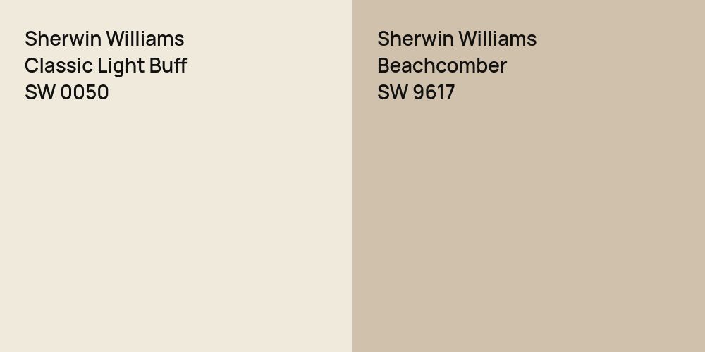 Sherwin Williams Classic Light Buff vs. Sherwin Williams Beachcomber