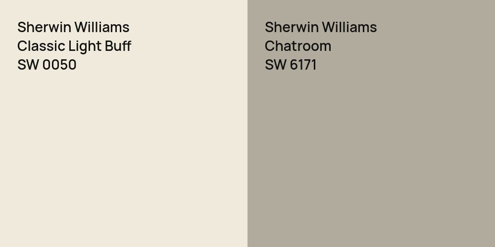 Sherwin Williams Classic Light Buff vs. Sherwin Williams Chatroom