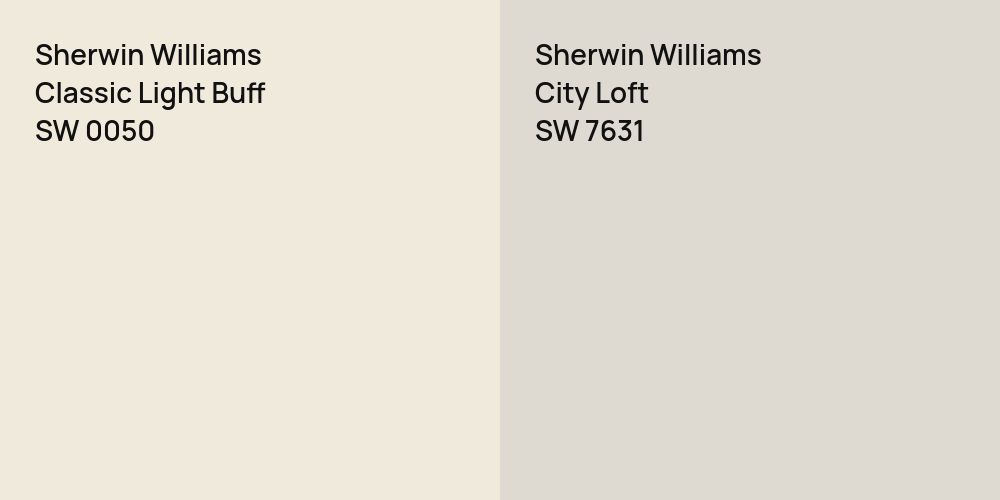 Sherwin Williams Classic Light Buff vs. Sherwin Williams City Loft