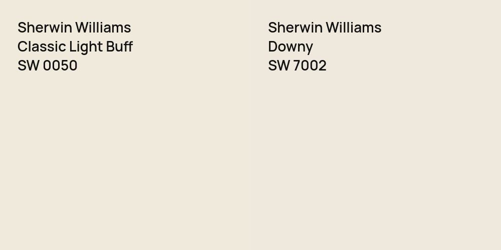 Sherwin Williams Classic Light Buff vs. Sherwin Williams Downy