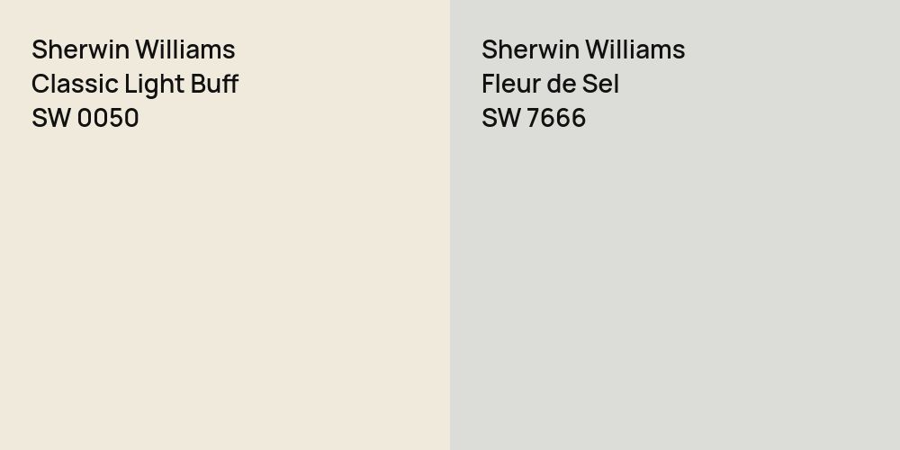 Sherwin Williams Classic Light Buff vs. Sherwin Williams Fleur de Sel