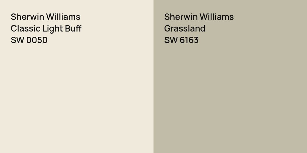 Sherwin Williams Classic Light Buff vs. Sherwin Williams Grassland