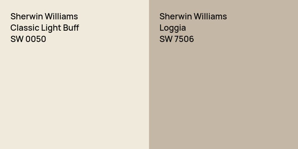 Sherwin Williams Classic Light Buff vs. Sherwin Williams Loggia