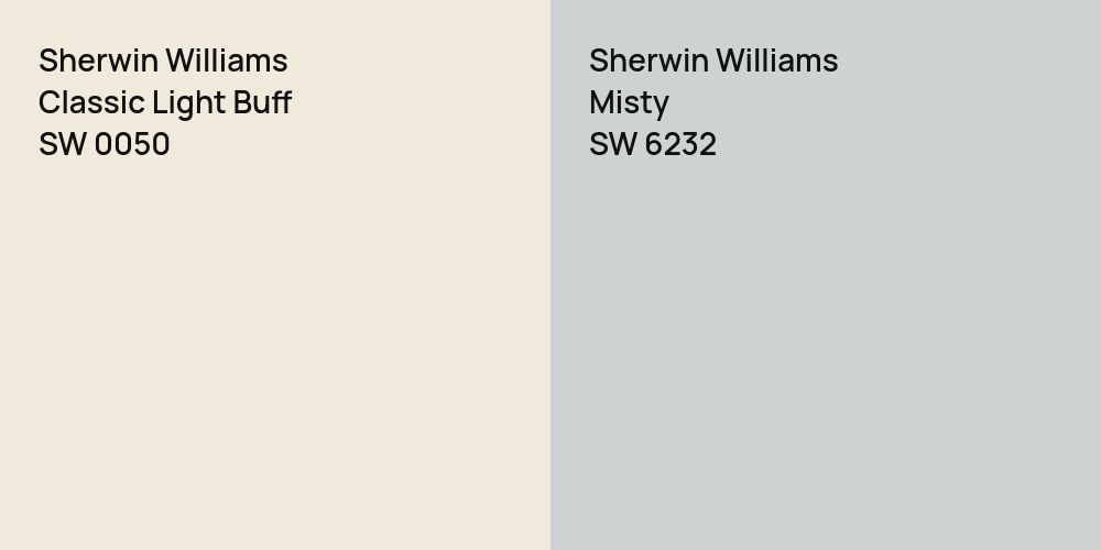 Sherwin Williams Classic Light Buff vs. Sherwin Williams Misty