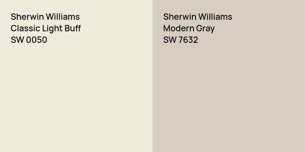 Sherwin Williams Classic Light Buff vs. Sherwin Williams Modern Gray