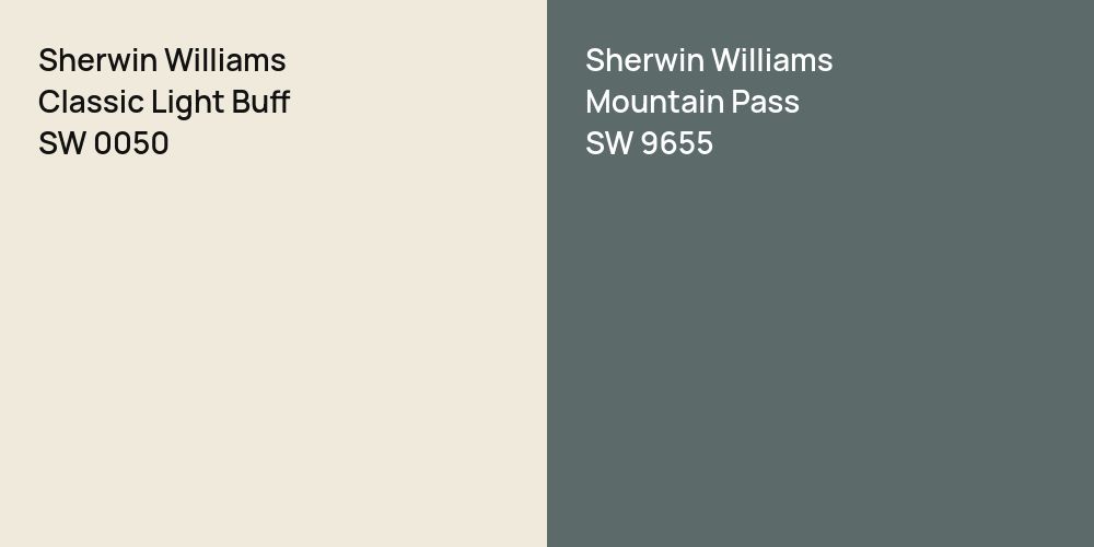 Sherwin Williams Classic Light Buff vs. Sherwin Williams Mountain Pass